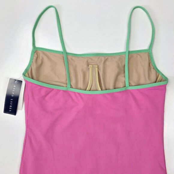 Ralph Lauren Pink and Green One Piece Swimsuit - Picture 5 of 10